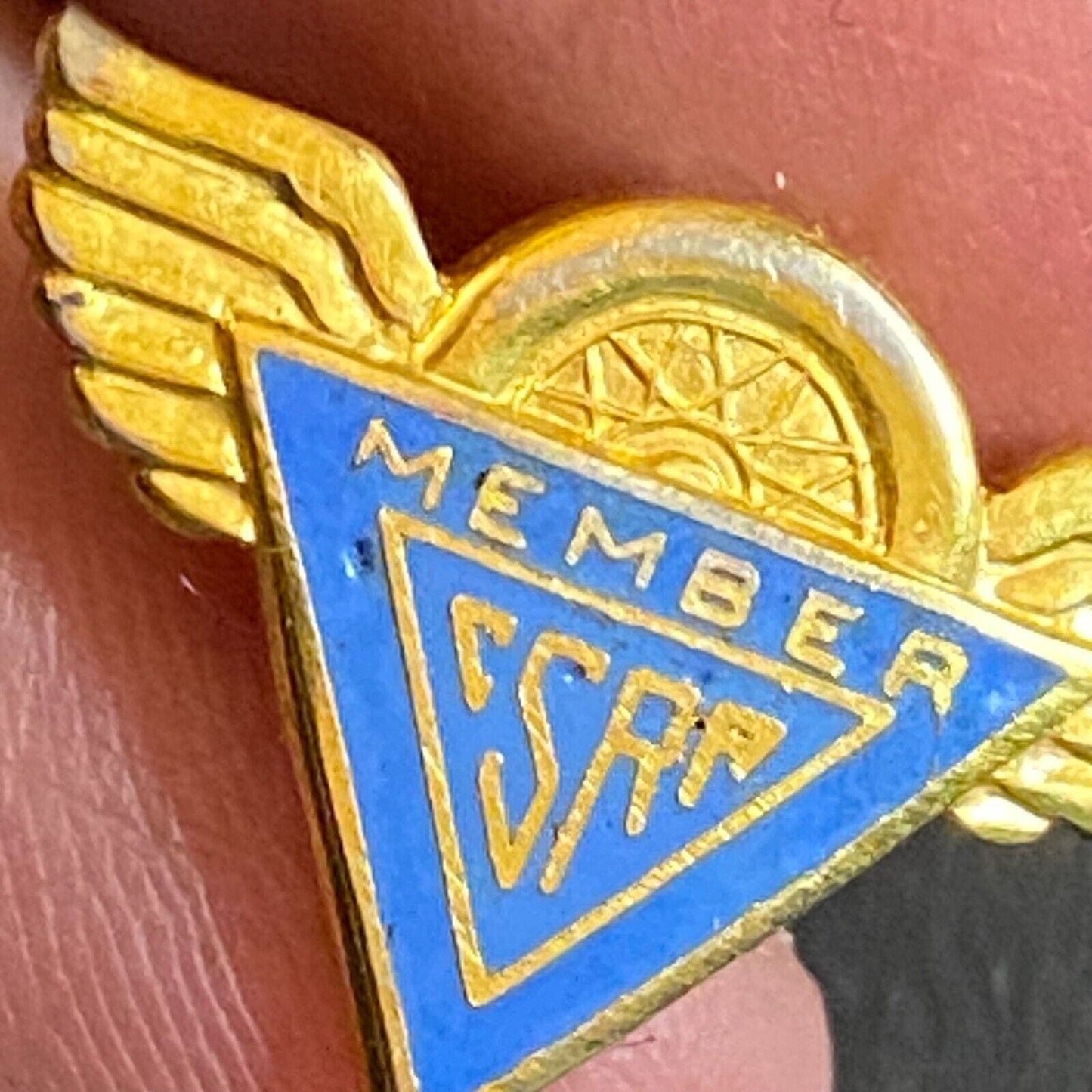 CSRA Central States Racing Assoc. Enameled Lapel Pin c1960's "Member" Scarce
