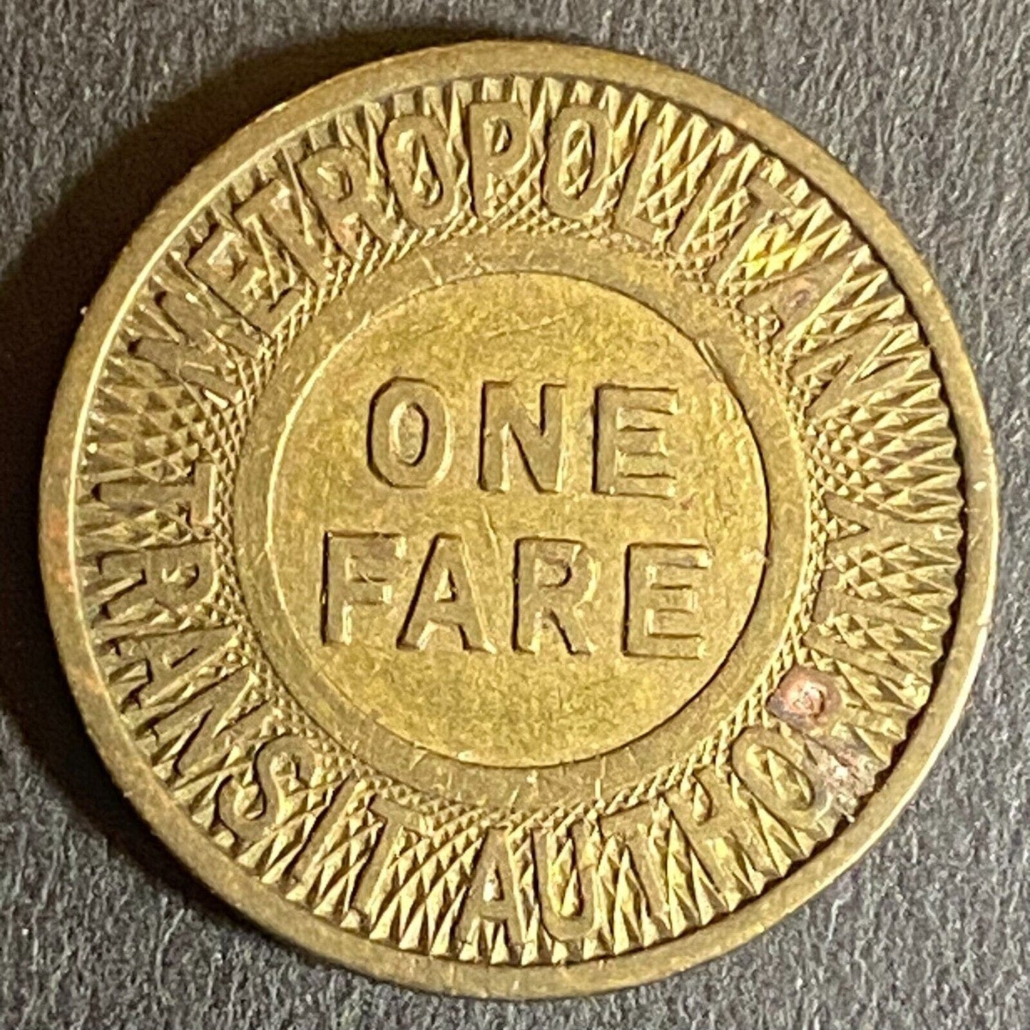 Metropolitan Transit Authority (MTA Boston) One Fare Transit Token 20mm c1951