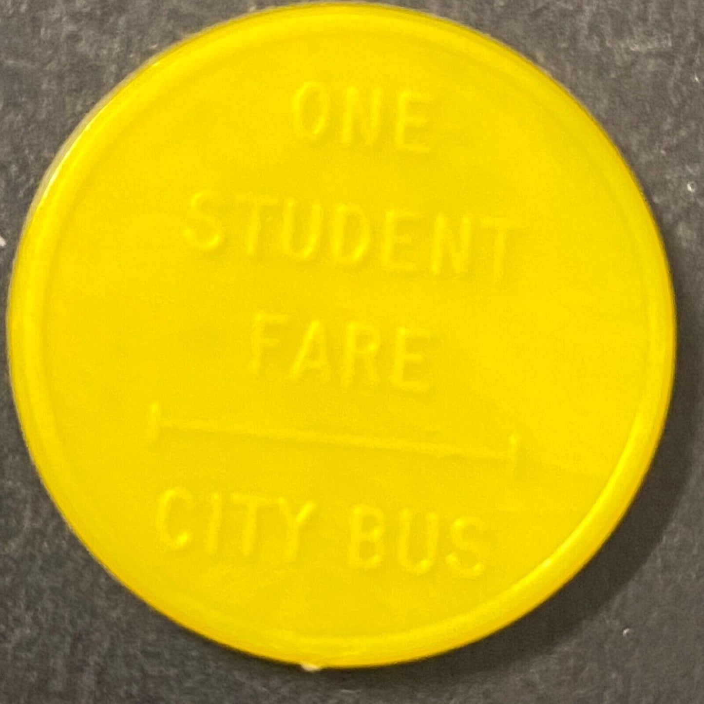 Municipal Transit System St. Petersburg City Bus One Student Fare Plastic Token