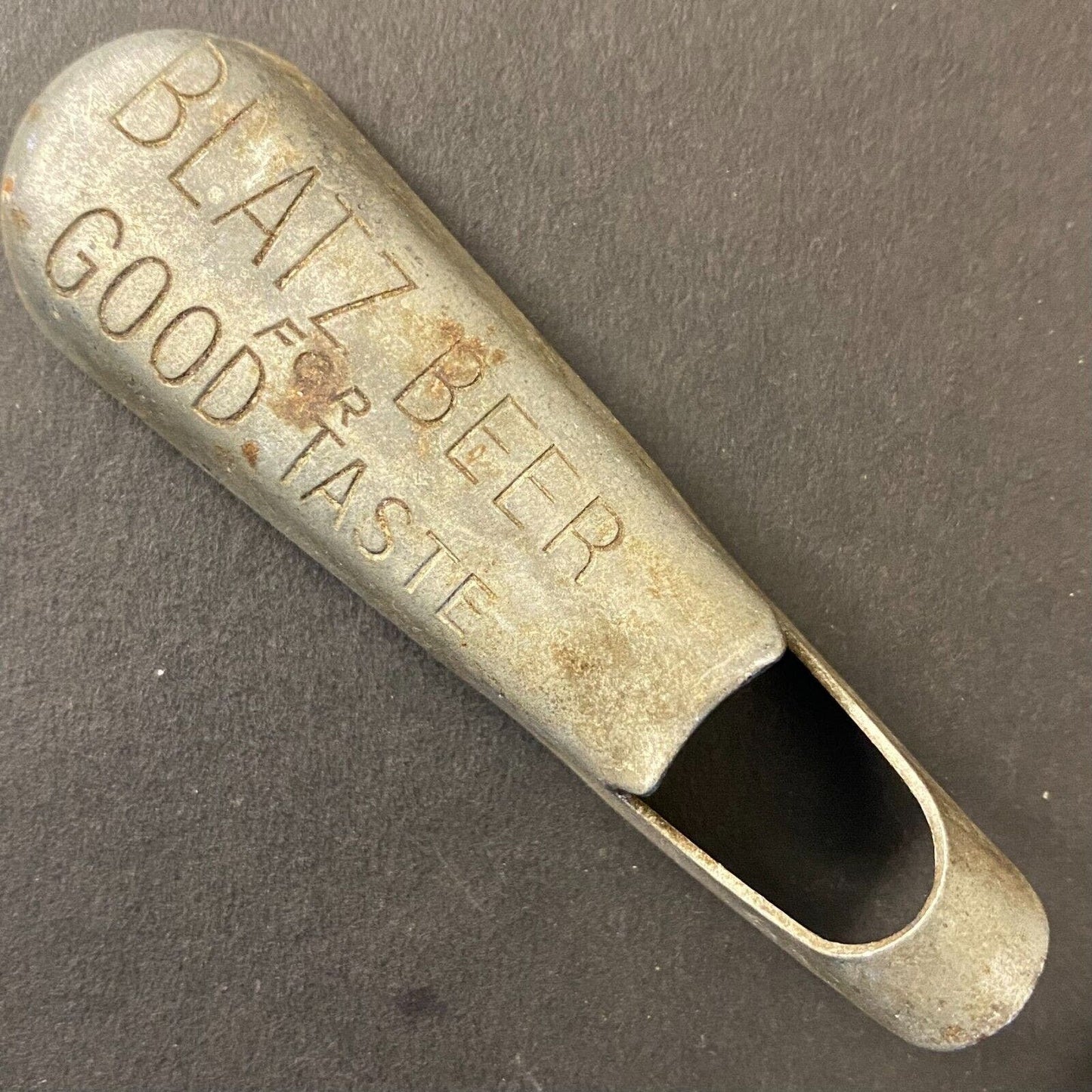 Blatz Beer "For Good Taste" Vintage Steel Bottle Can Opener 3 1/4" pre-1920's ?