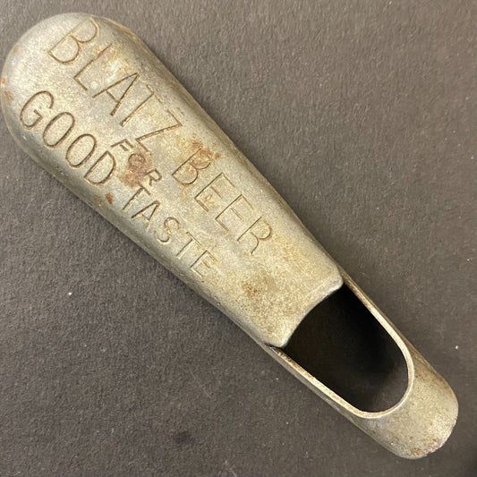 Blatz Beer "For Good Taste" Vintage Steel Bottle Can Opener 3 1/4" pre-1920's ?