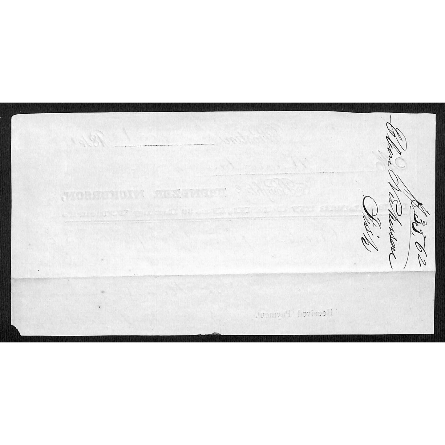 1844 Jabez Knowlton* Newburgh, ME Ebenezer Nickerson Fish Dealer Boston Billhead