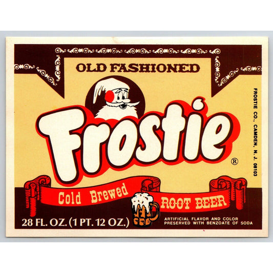 Frostie Root Beer Soda Paper Label c1960's-70's VGC