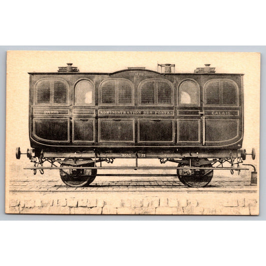 French Railroad RPPC* Postcard Northern Network Post Wagon c1900 H.M.P.