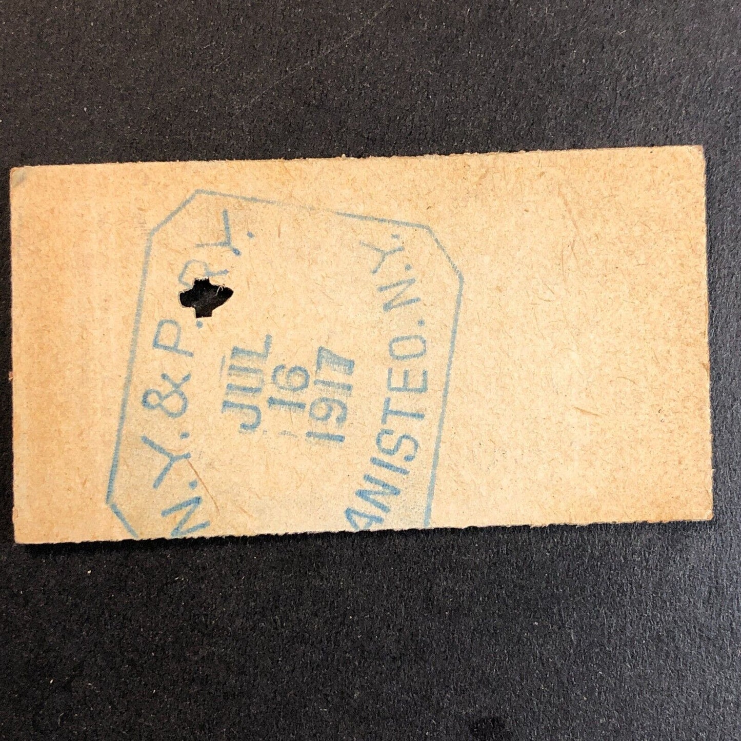 New York & Pennsylvania Railroad July 16 1917 Whitesville, NY Ticket #18256