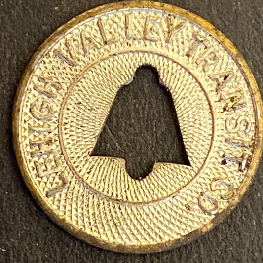 Lehigh Valley Transit Co (Allentown, PA) "Fare Check" Transit Token 16mm (#16)