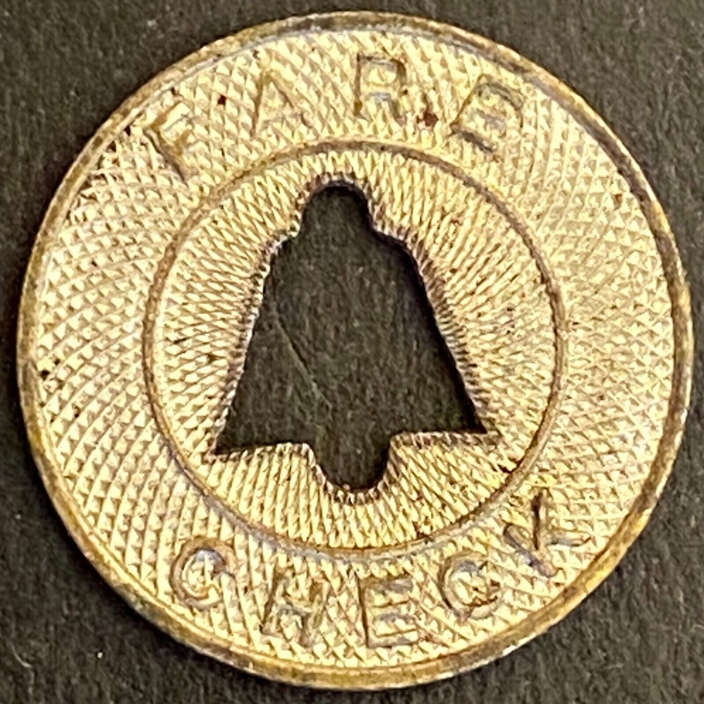 Lehigh Valley Transit Co (Allentown, PA) "Fare Check" Transit Token 16mm (#16)