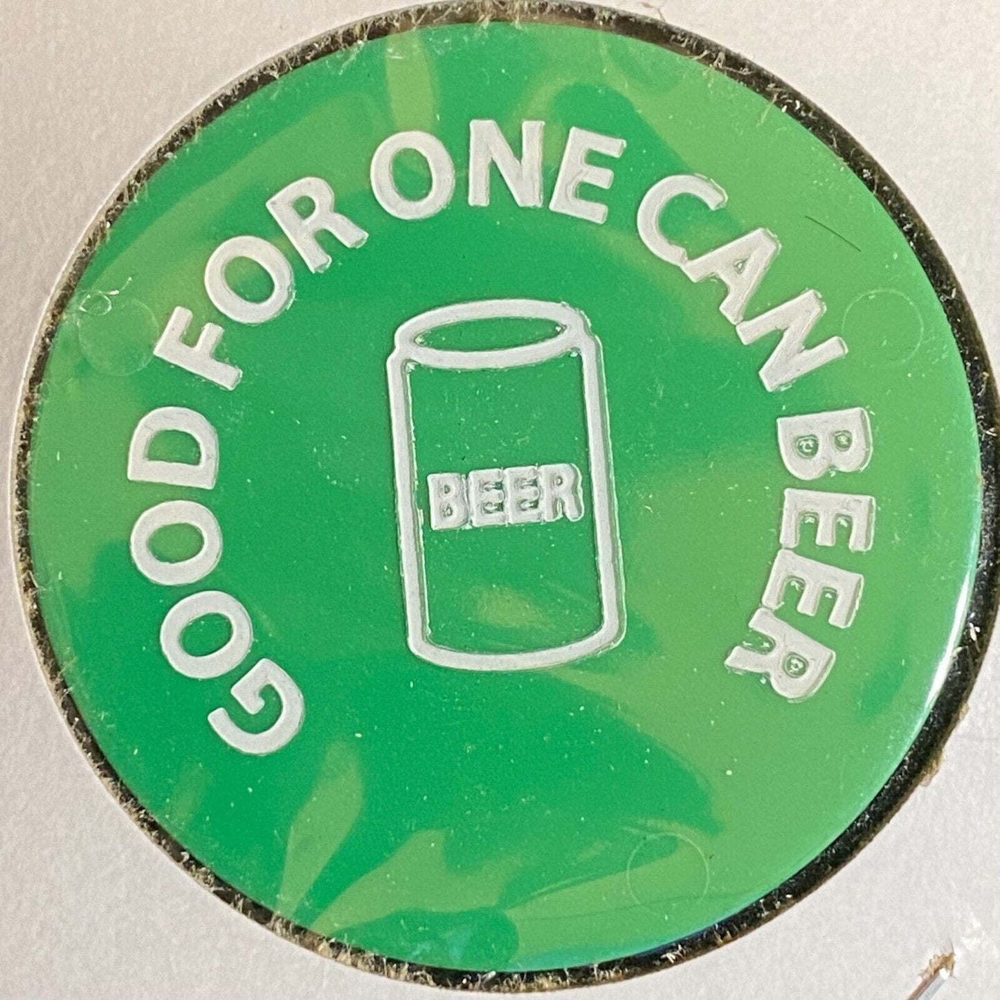 Harrisonville, F.O.E. #4274 c1970's-80's Plastic "G/F One Can Beer" Token