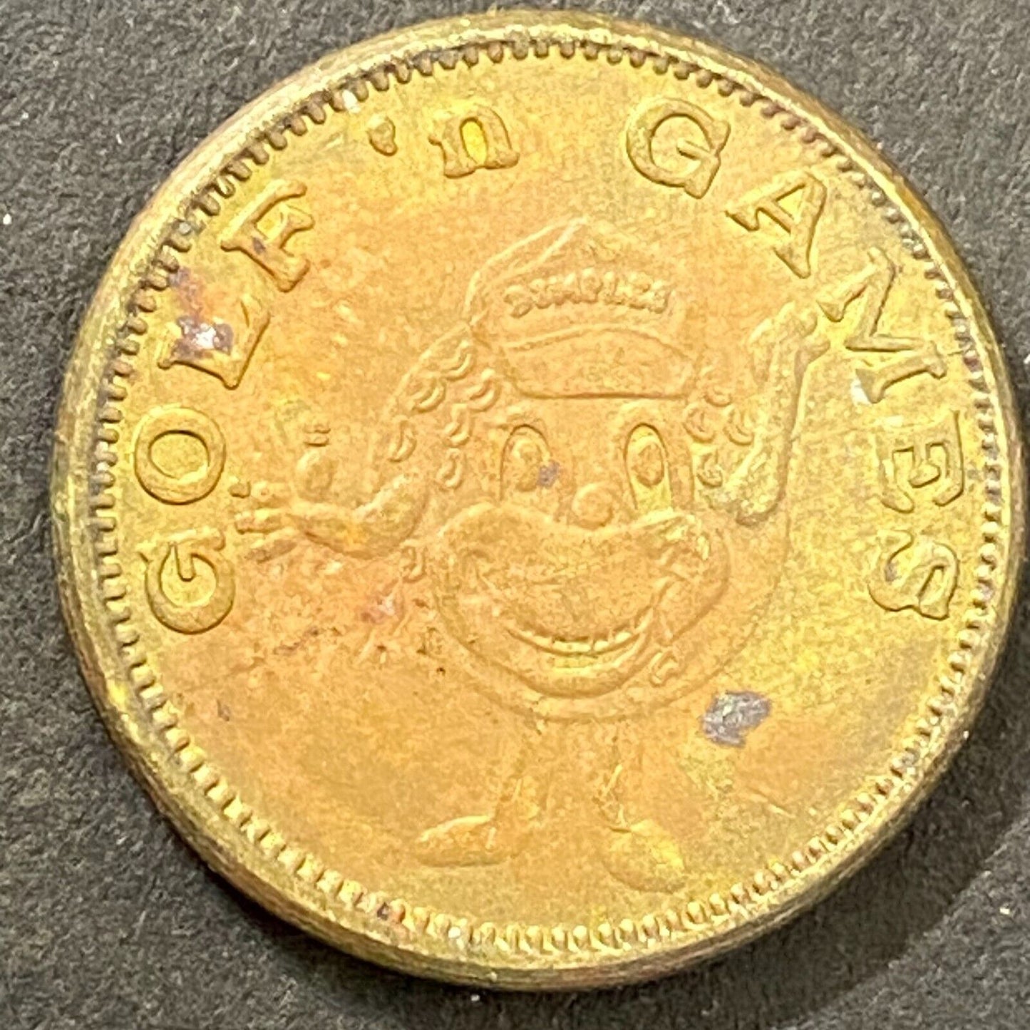 Golf 'n Games No Cash Value Arcade Token Dimples Golf Ball Mascot 20mm (#1)