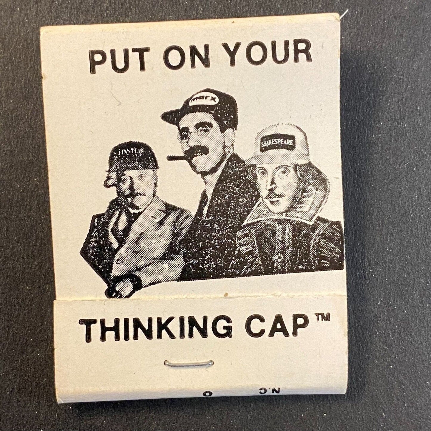 "Put on Your Thinking Cap" Groucho Einstein Full Matchbook c1973-80's VGC