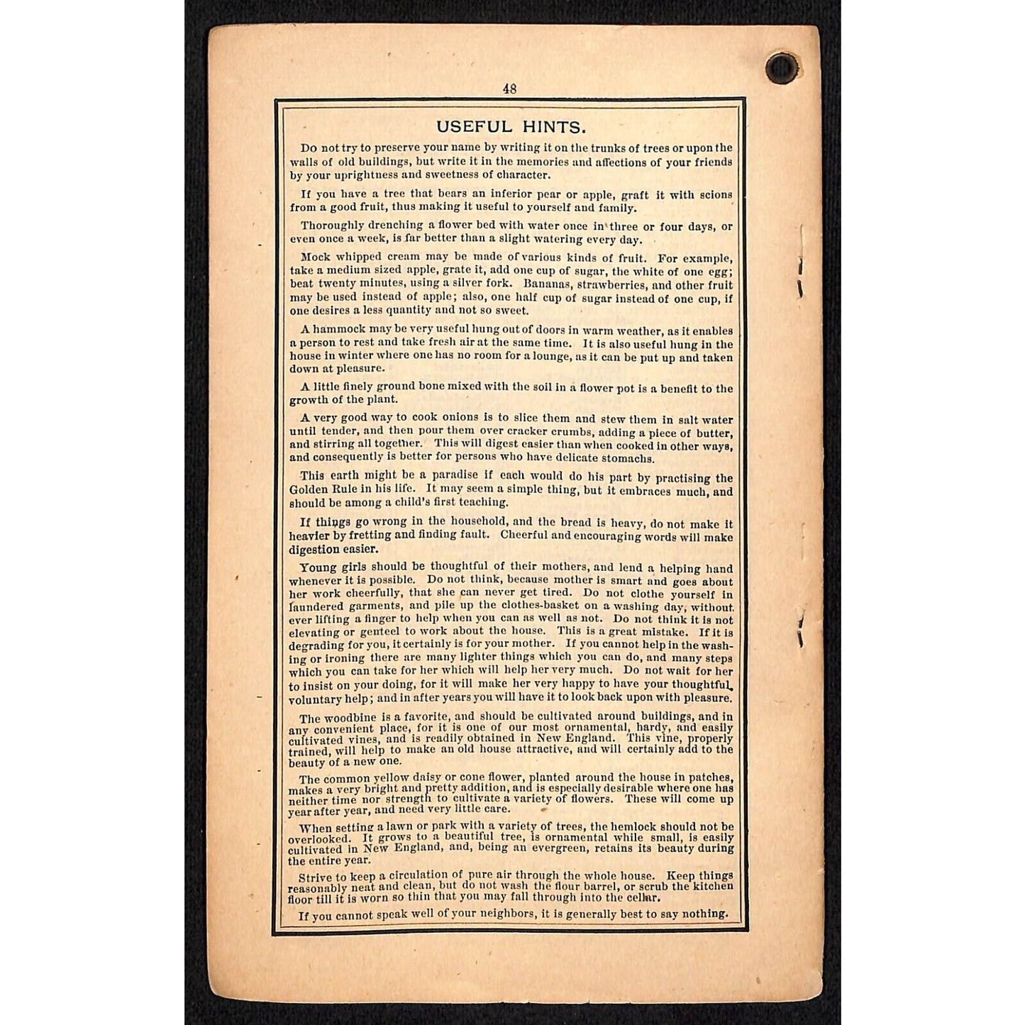 1896 Old Farmer's Almanac 48pp* Wilson Ware & Co. Boston - Missing Back Cover