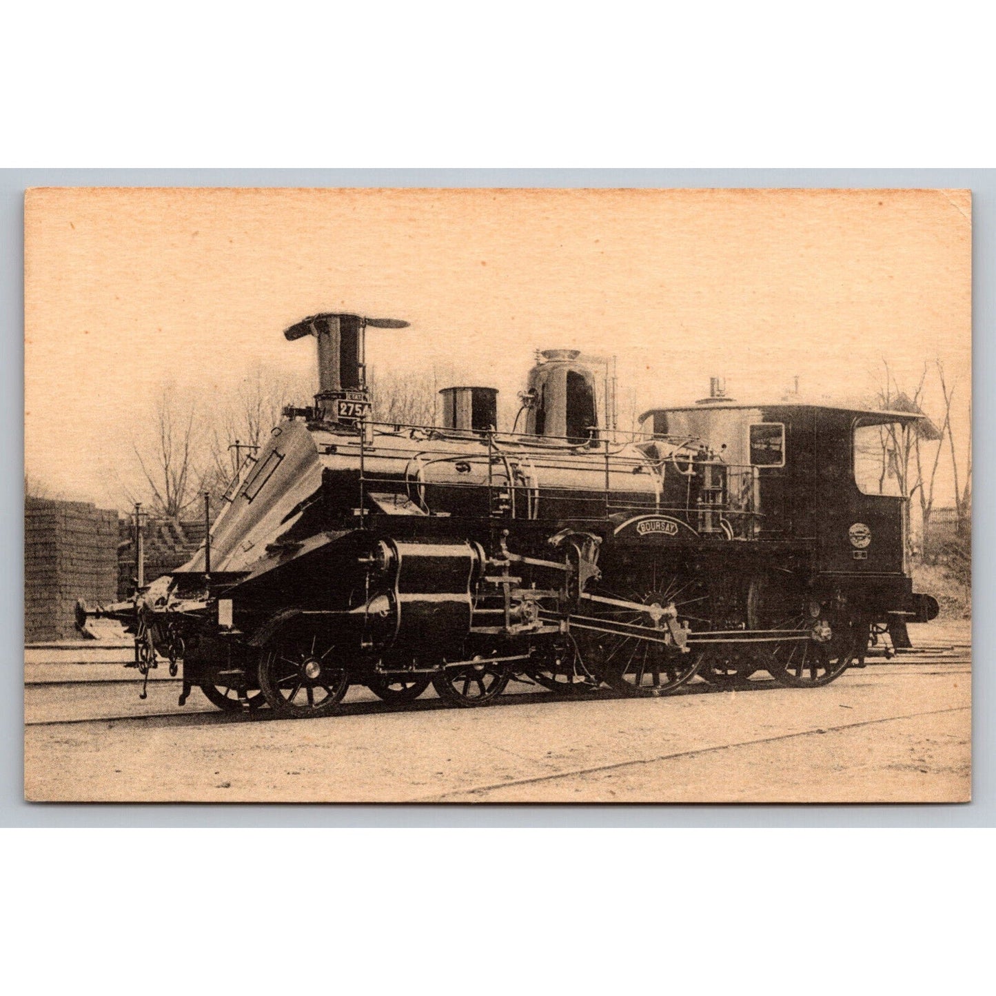 French Railroad RPPC* Postcard Machine 2754 c1900 H.M.P.