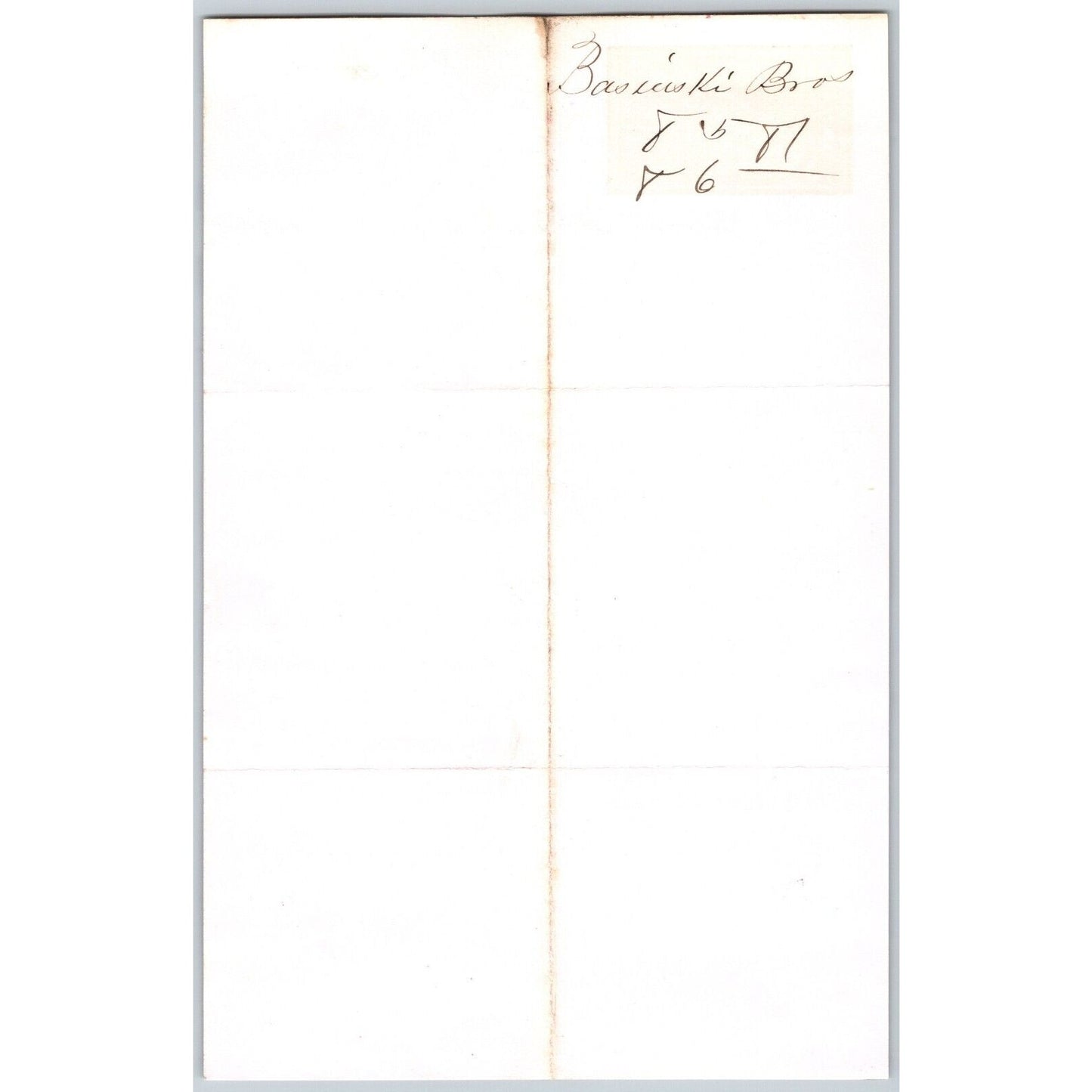 J. Basinski & Bros. Bozeman, MT (Dry Goods) 8/5 1881 Letterhead Henry Elling*