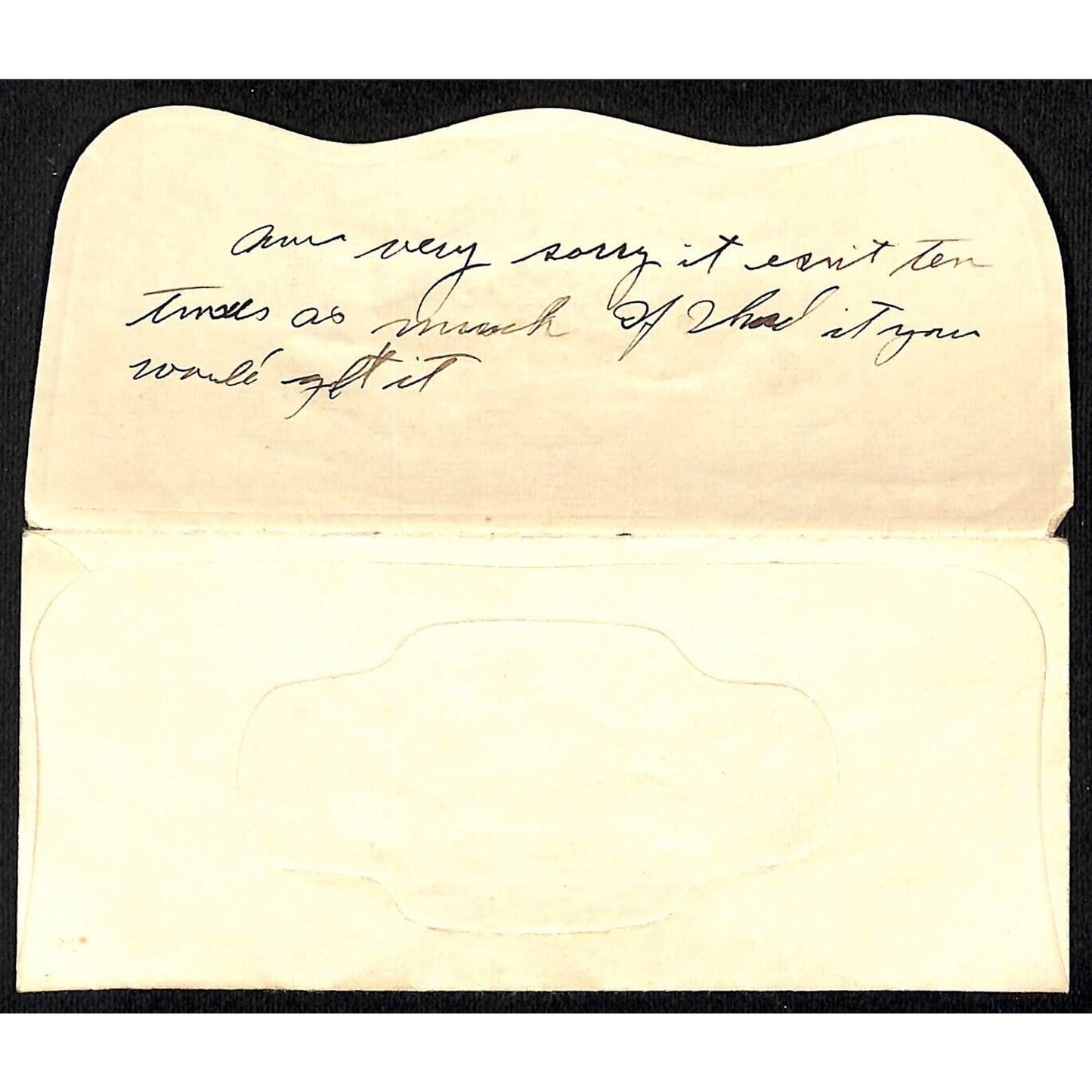 c1930's-40's "The Season's Greetings" Money Envelope "To My Beloved Wife"