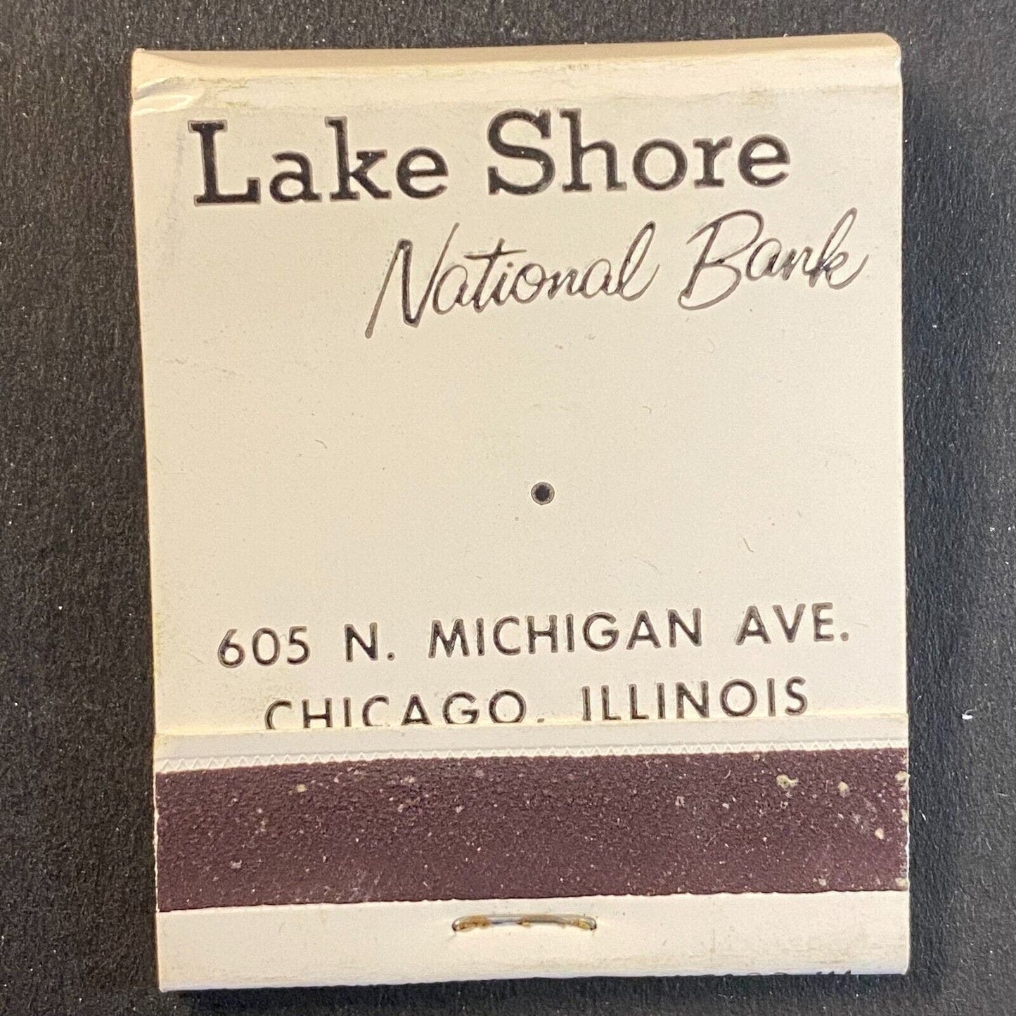 Lake Shore National Bank Chicago c1960's-73 Full Matchbook VGC