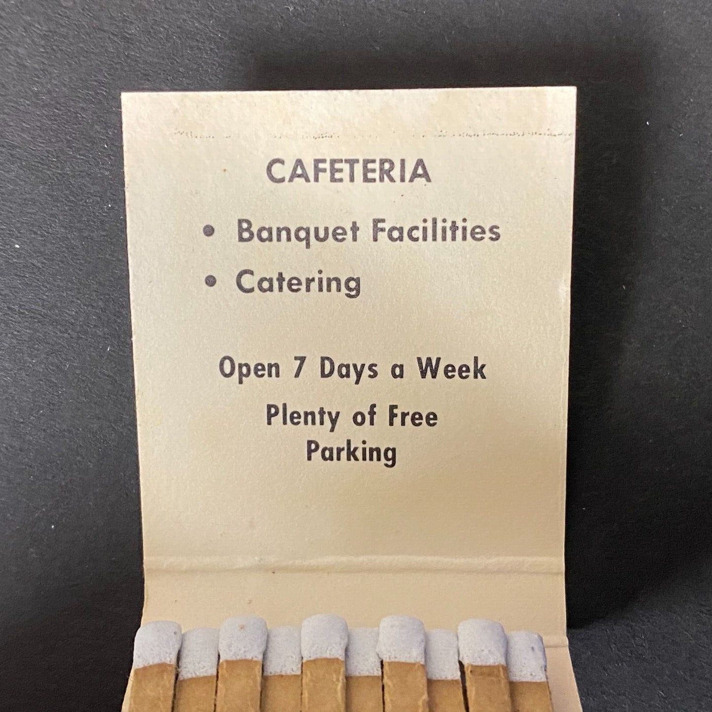Golden Lion Cafeteria Gallup, NM Full Matchbook c1965-74 w/ Thermography Scarce