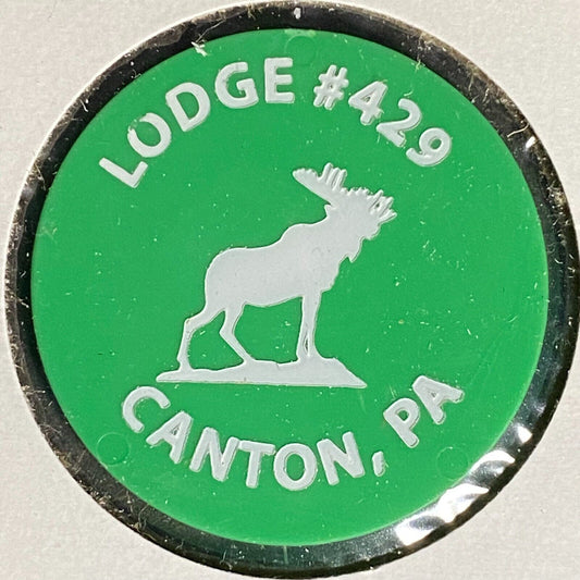 Canton, PA Moose Lodge 429 Plastic Drink Token Good for One Can Beer