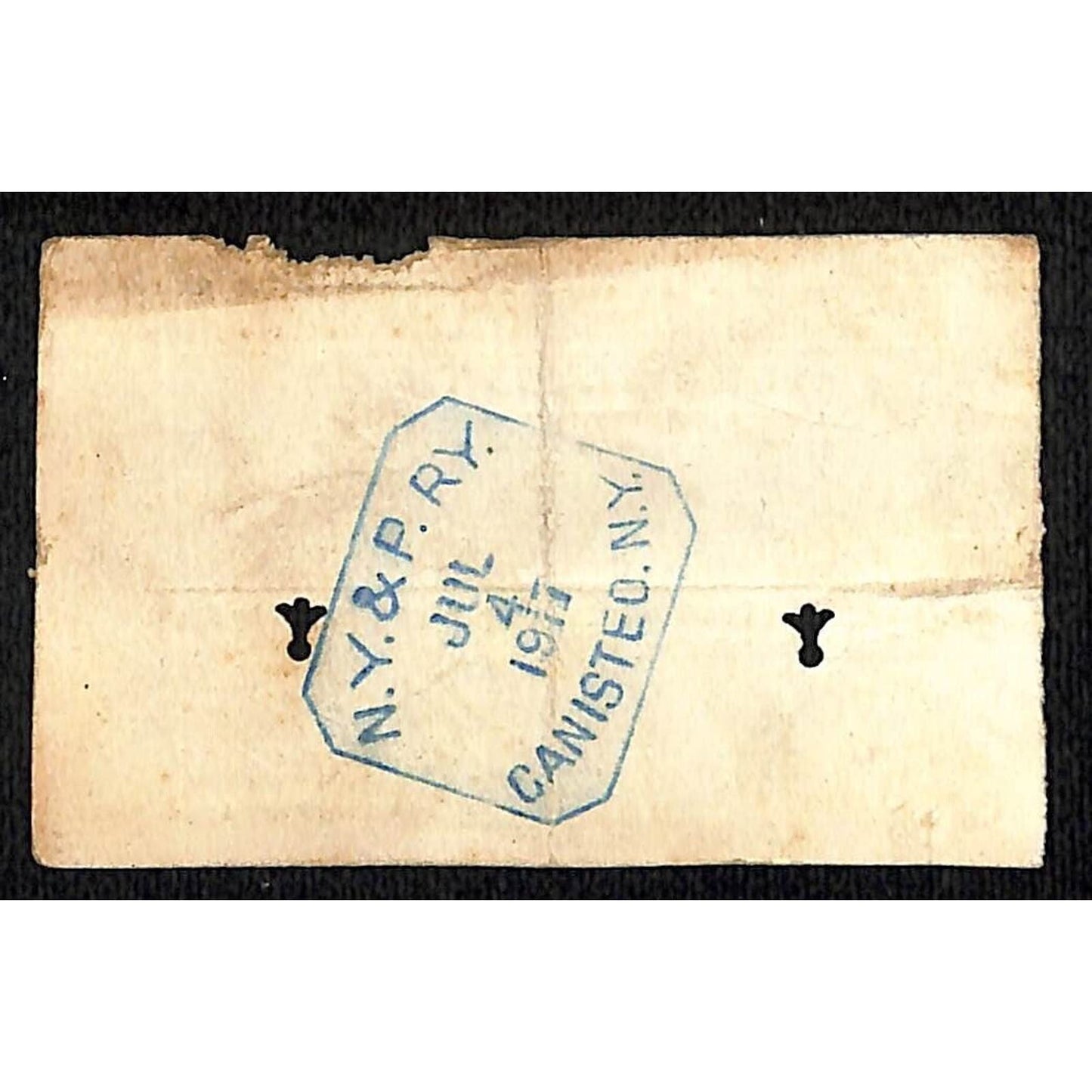 New York & Pennsylvania Railroad RY July 4 1917 Edwards Crossing Ticket #6799