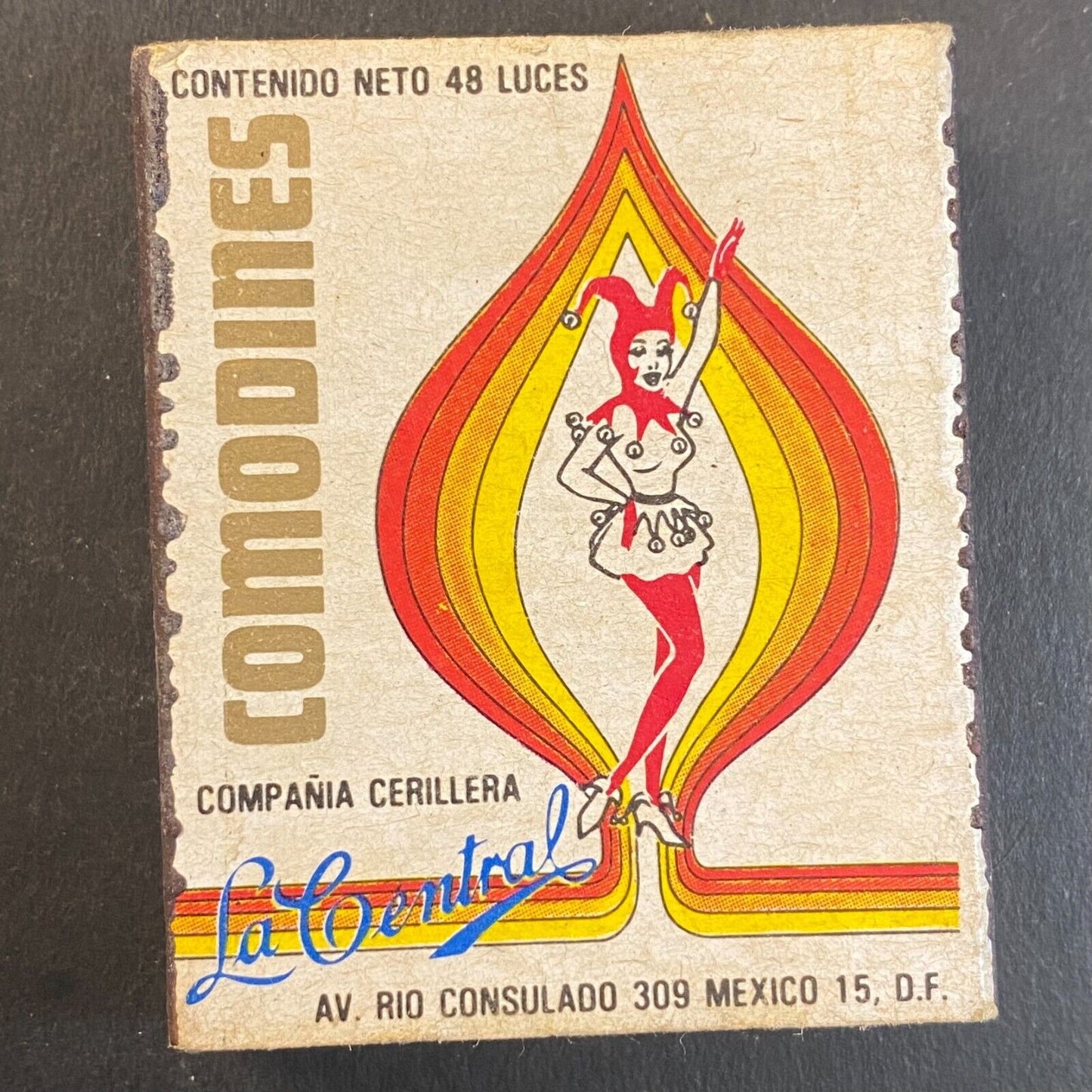 Mexican Comodines "Wild Card" Playing Card Vintage Matchbox c1970's-80's