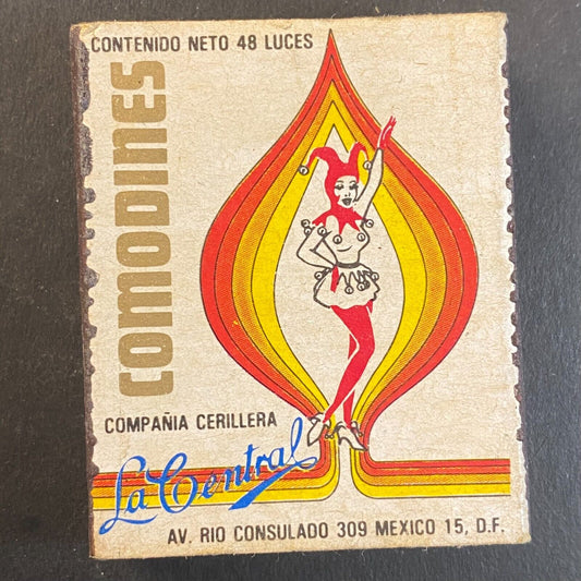Mexican Comodines "Wild Card" Playing Card Vintage Matchbox c1970's-80's