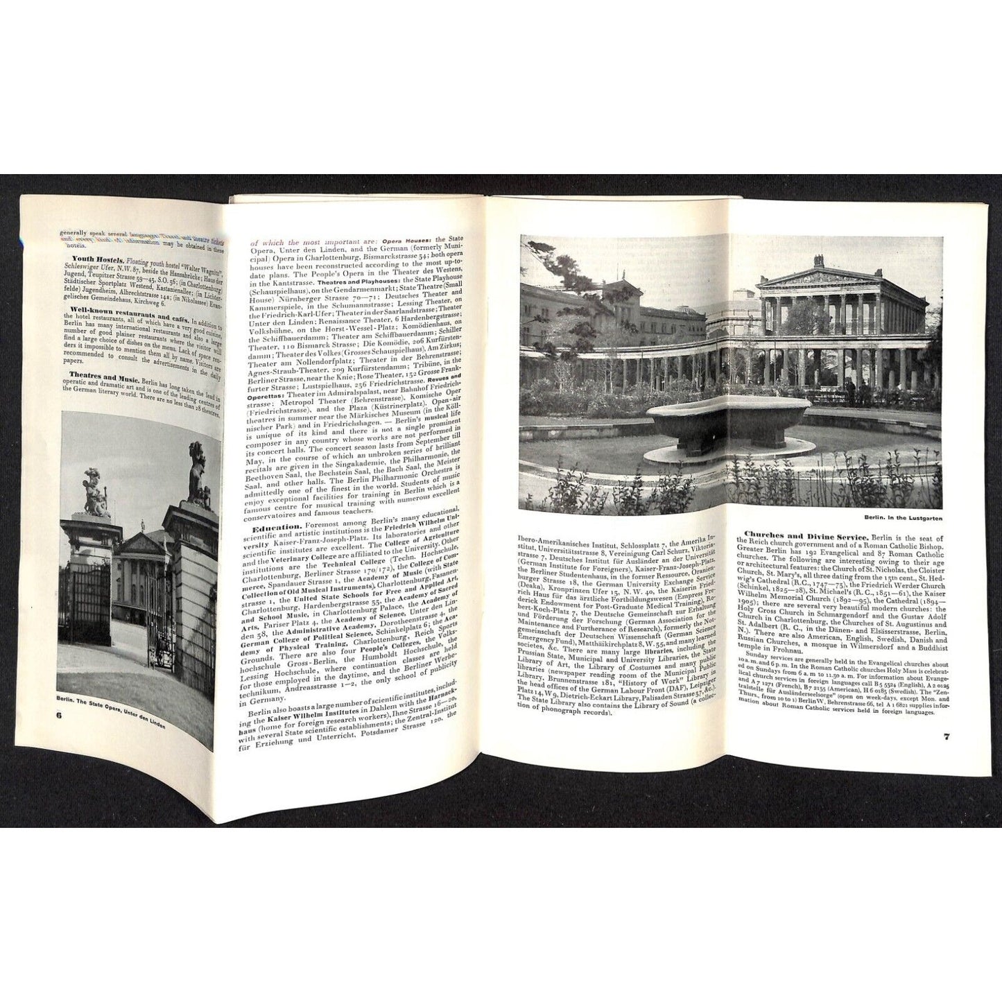 1930's Germany Berlin, Potsdam Travel Brochure 32pp w/ 15" x 17" FO Map