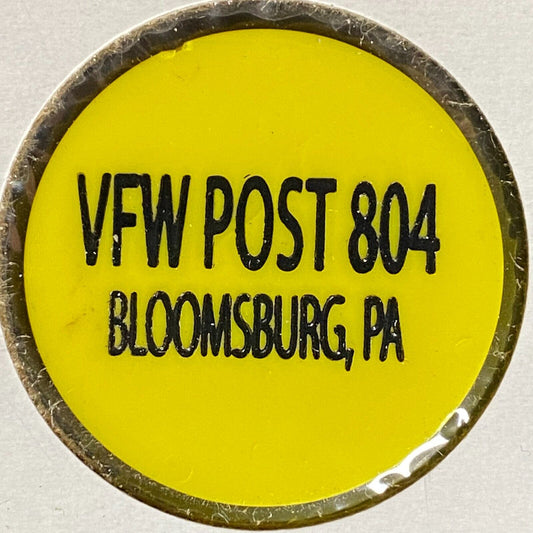 Bloomsburg, PA V.F.W. Post 804 Plastic Drink Token G/F Whiskey