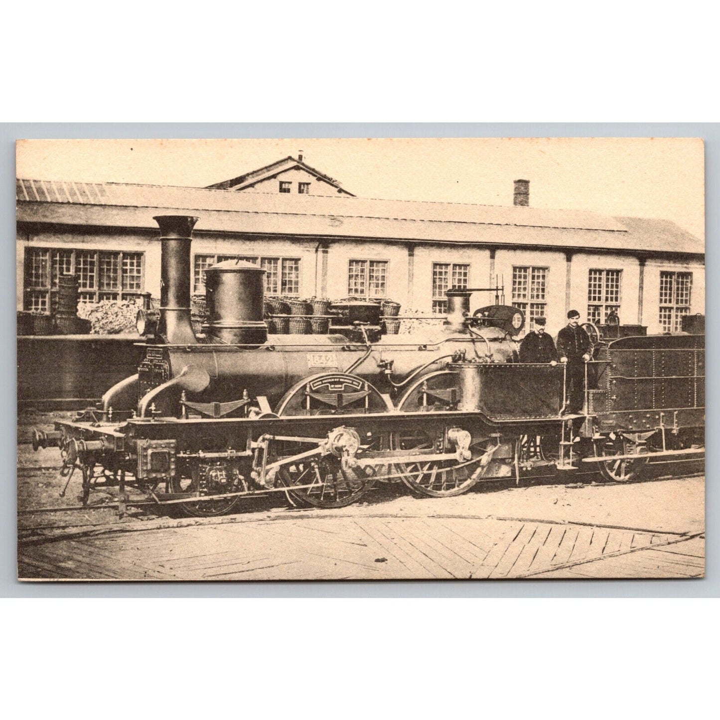 French Railroad RPPC* Postcard Machine 842 Series 744-897 c1900 H.M.P.