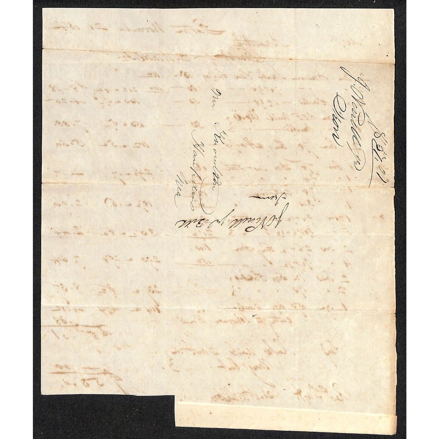 1844 Jabez Knowlton* Newburgh, ME Bought of I. Newel ? l Boston Billhead