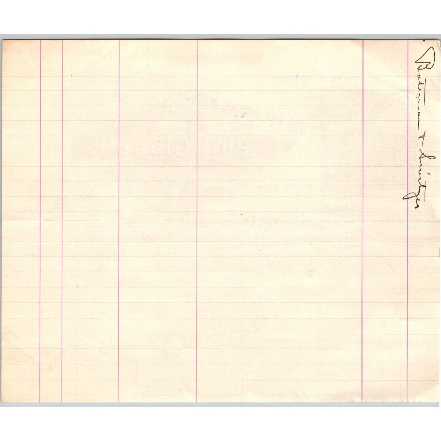 Great Falls, MT Phil Gibson Real Estate & Ins. 1897 Billhead to Bateman Switzer*