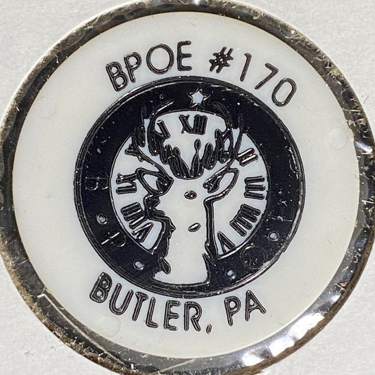 Butler, PA BPOE Elks Post 170 Plastic Drink Token Good For "Bottle Beer"