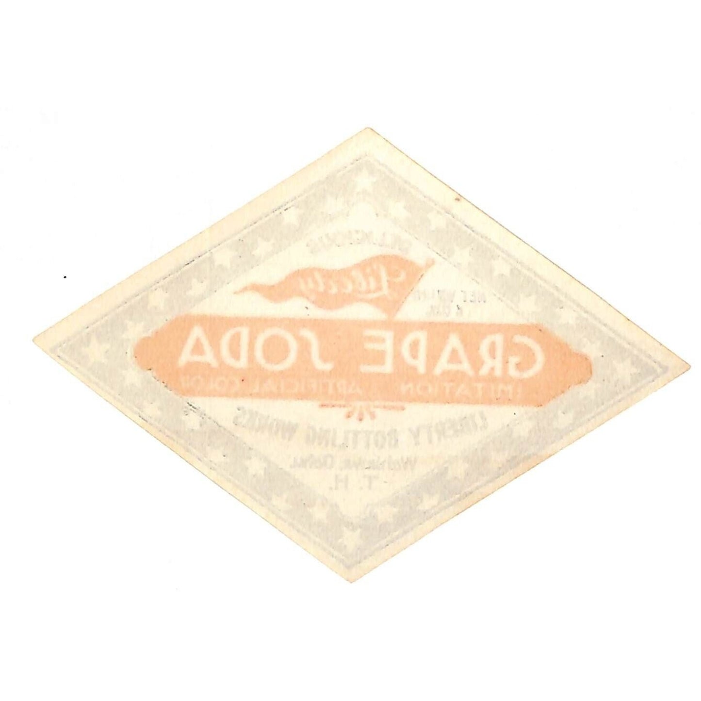 Grape Soda Liberty Bottling Territory of Hawaii Bottle Label c1930s Scarce VGC