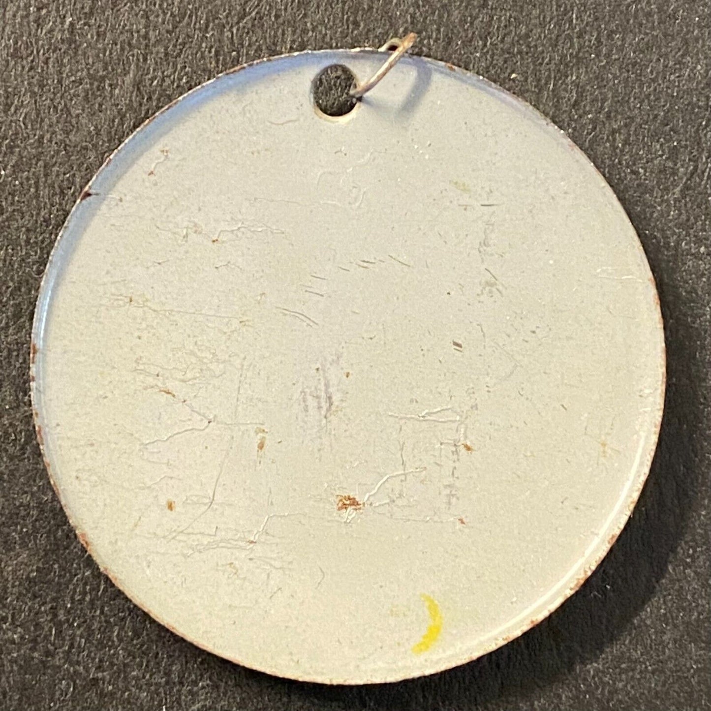 Native American / Ranger? Litho 1" Steel Pinback Pendant c1940's EPPY NYC Scarce