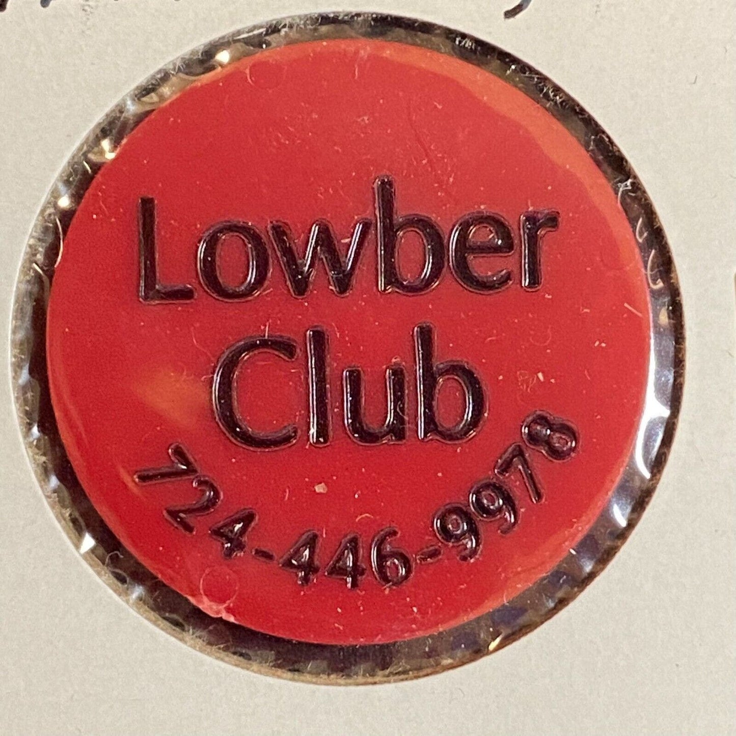 Herminie, PA Lowber Club c1970's-80's Plastic "G/F One Beer" Token