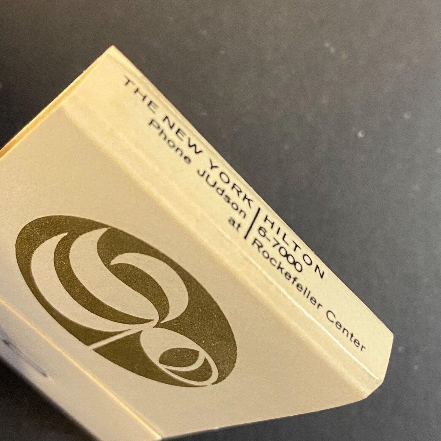 New York Hilton at Rockefeller Center c1974-80's Full Matchbook VGC