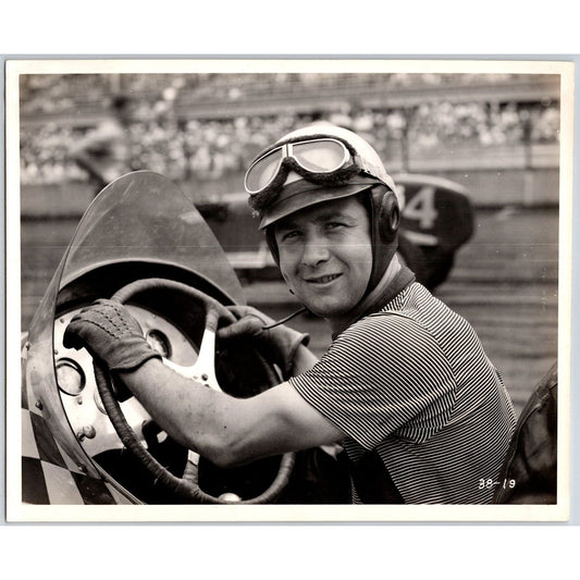 Driver ? Dirt Track Racing Car at Track c1940's 8"x10" Photo VGC