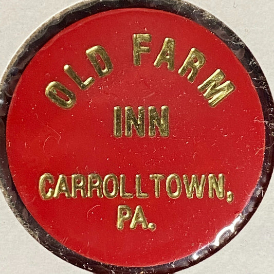 Carrolltown, PA Old Farm Inn Plastic Token G/F One Drink