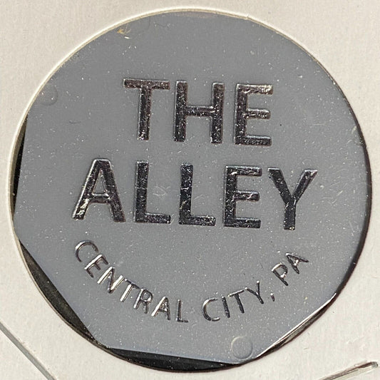 Central City, PA "The Alley" (Sports Bar) Hexagon Plastic Token G/F Lg. Draft