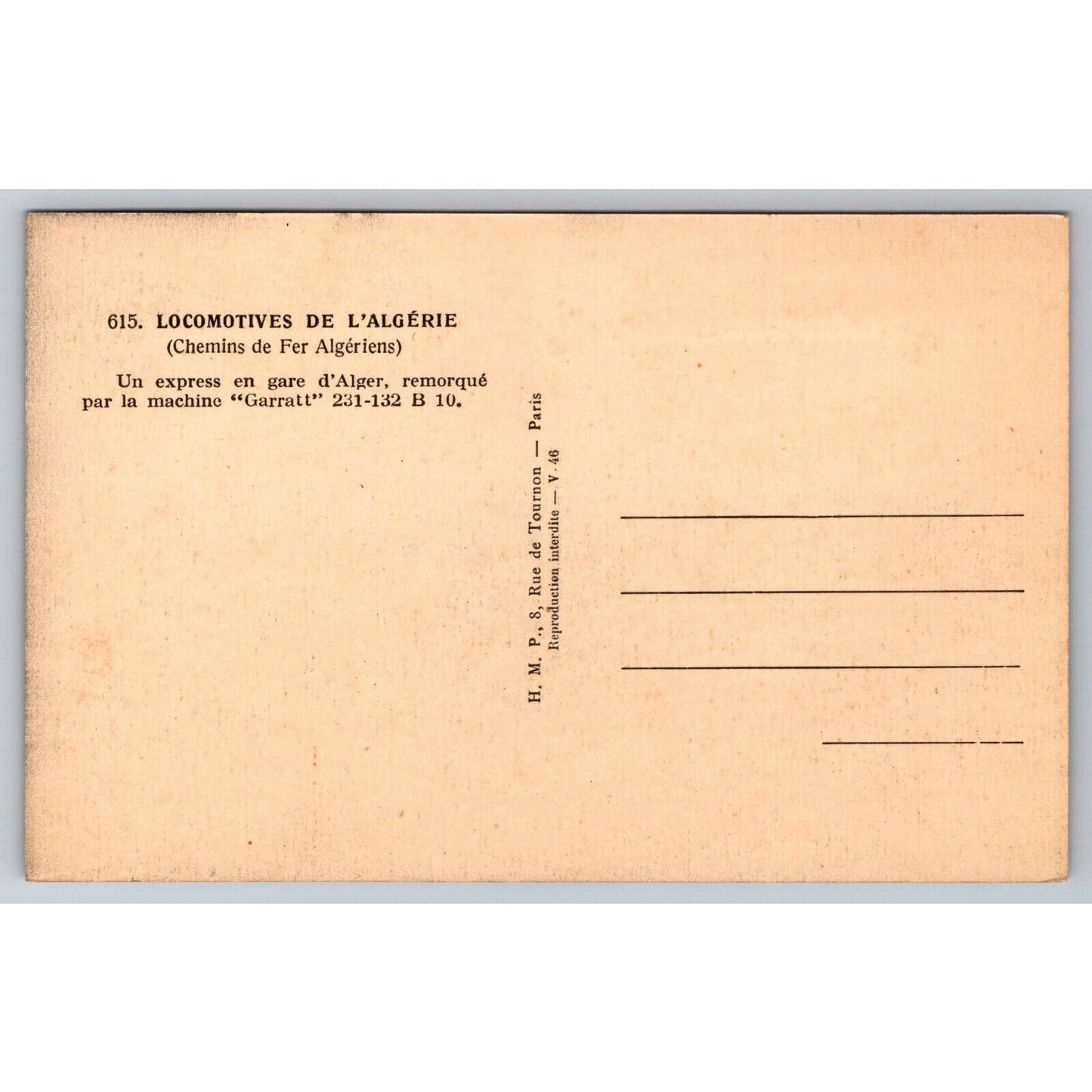 French Railroad RPPC* Postcard Machine Garratt 231-132 B 10
