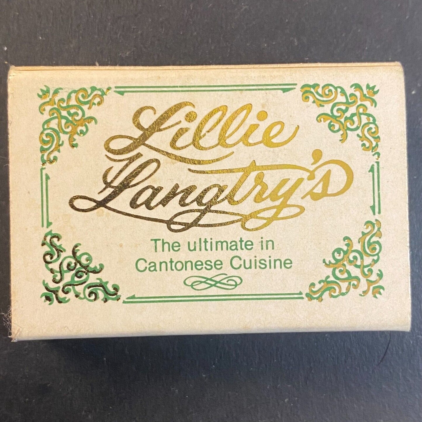Lillie Langtry's Cantonese Restaurant Golden Nugget Las Vegas Vintage Matchbox