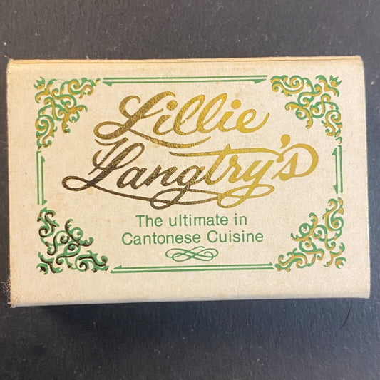 Lillie Langtry's Cantonese Restaurant Golden Nugget Las Vegas Vintage Matchbox