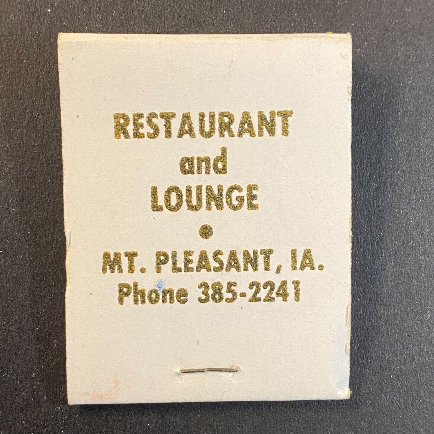 Iris Restaurant and Lounge Mt. Pleasant, IA c1960's-73 Full Matchbook VGC