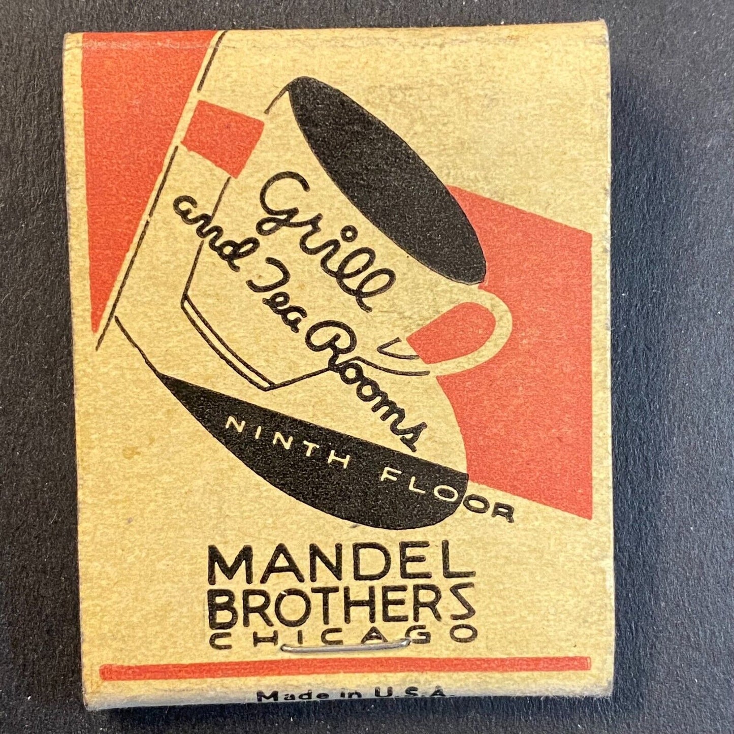 Mandel Brothers Chicago Grill & Tea Rooms c1946 Near Full (-2) Matchbook Scarce