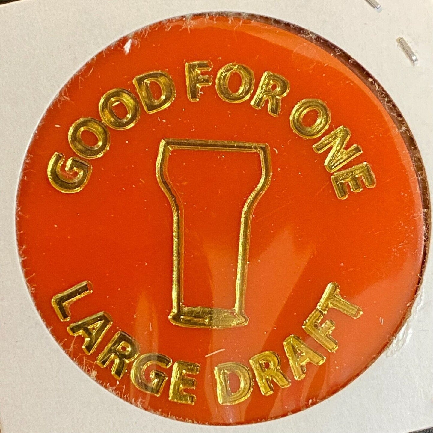 Monessen, PA BPOE Lodge 773 c1980's Plastic Token Drinks "G/F One Large Draft"