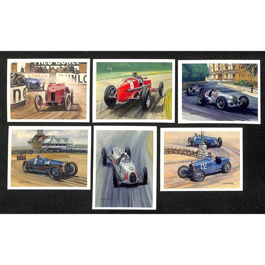 Group of 6 c1989 UK Tom Thumb / John Player & Sons Auto Racing Cards