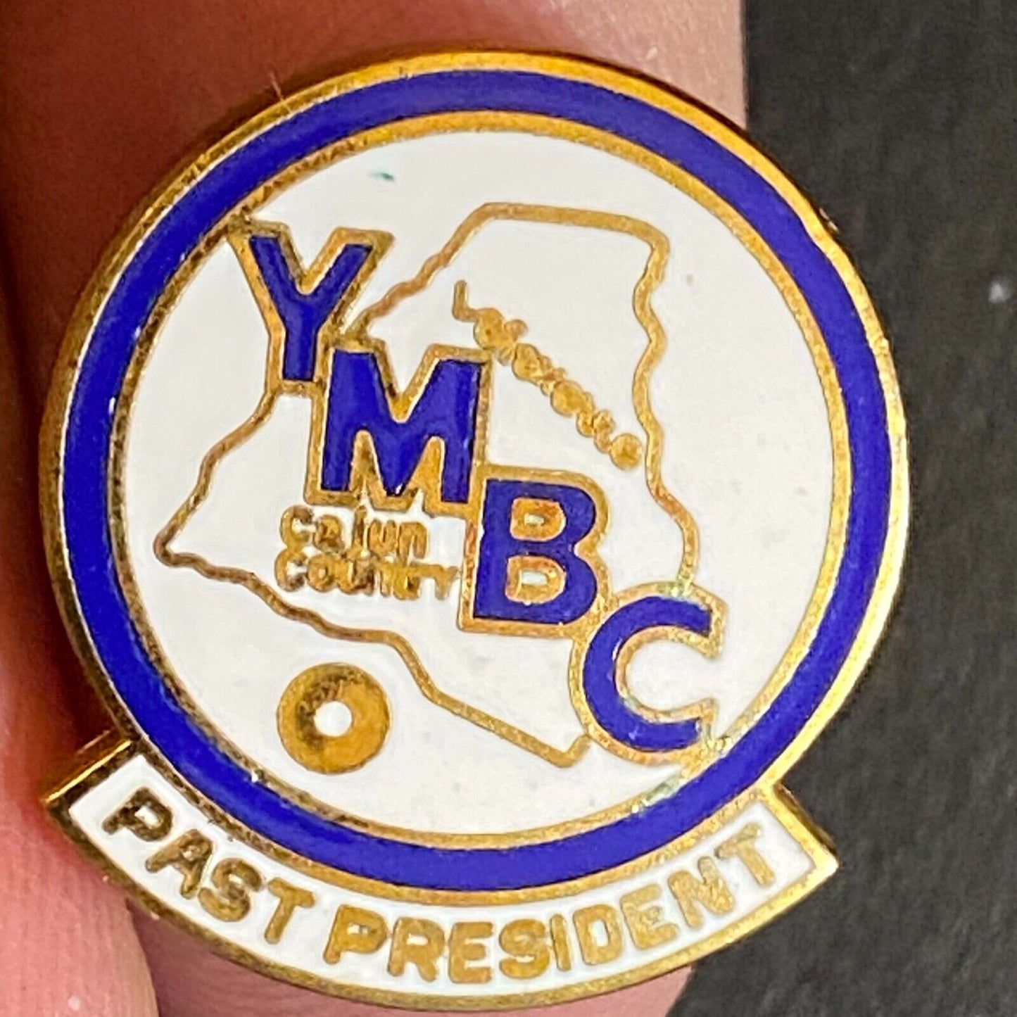 YMBC Past President Colored Enameled Lapel Pin 18mm - Missing pin