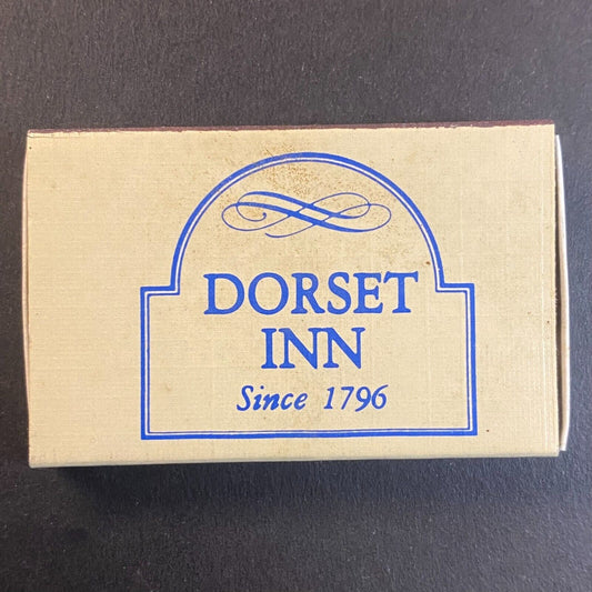 Dorset Inn Dorset, VT Vintage Matchbox c1970's-80's VGC