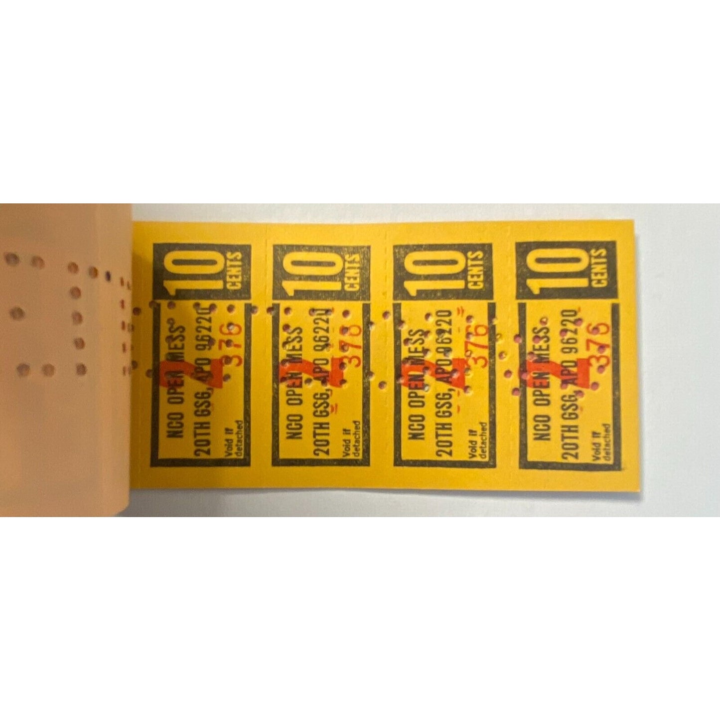 Bupyeong Korea NCO Open Mess Partial $5.00 Coupon Booklet 1971 VGC Scarce