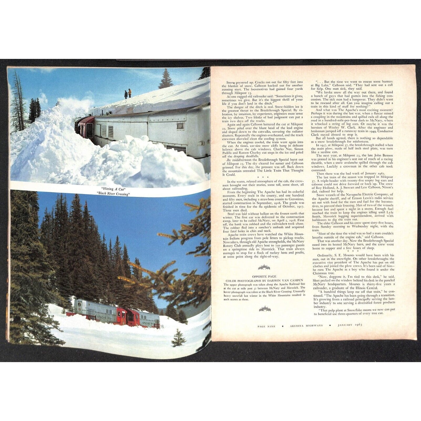 Arizona Highways Magazine January 1963 First Caboose to Maverick 36pp VGC