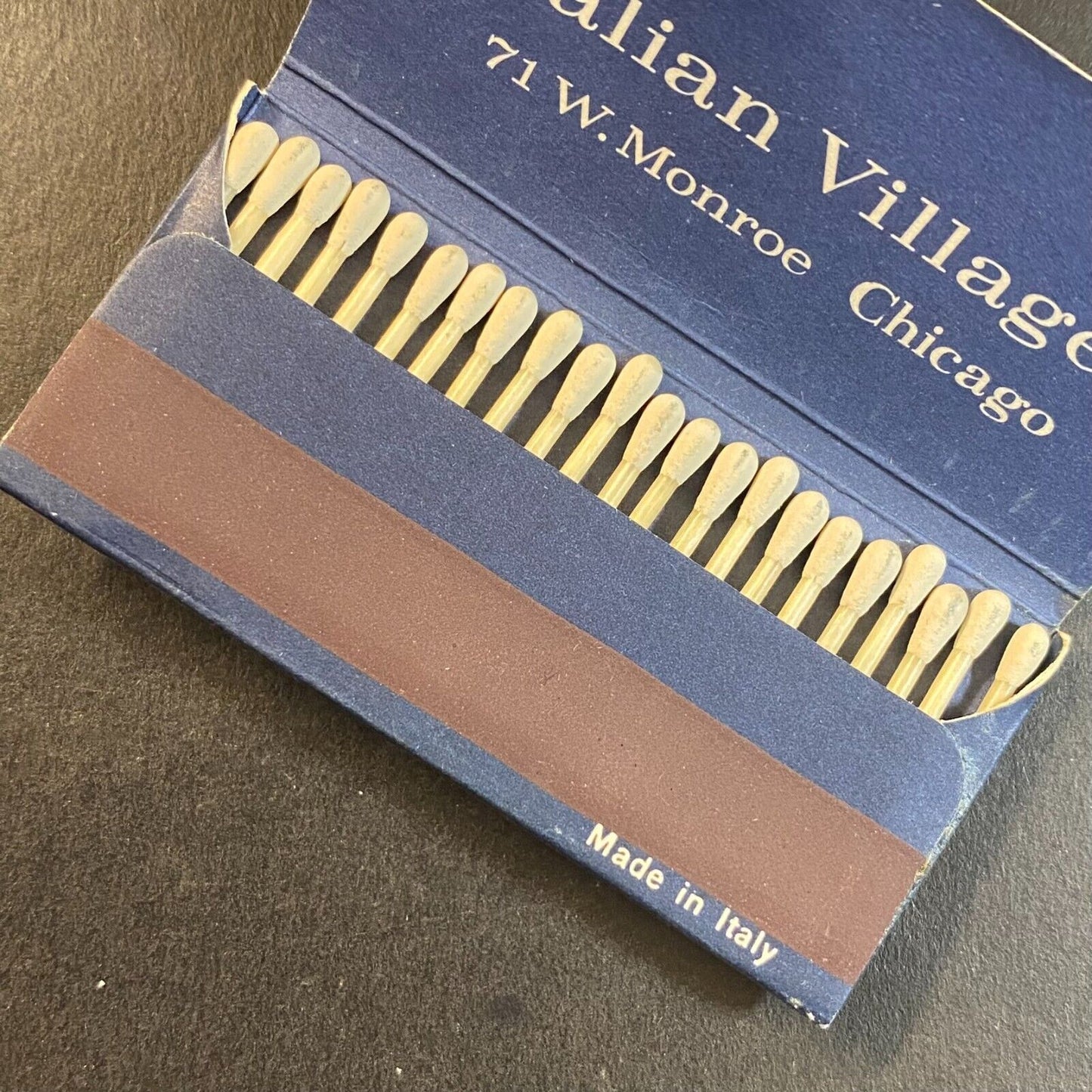Florentine Room in the Italian Village Chicago Matchbook c1960's-70's VGC