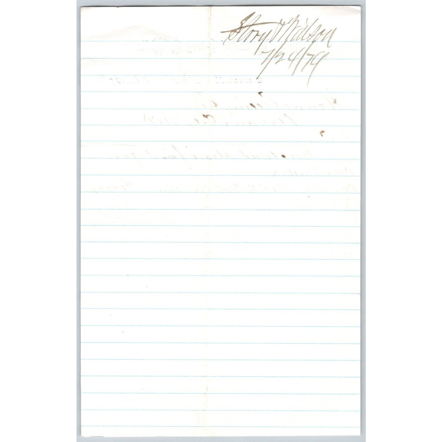 Banking House of Story & Nelson Bozeman, MT 7/22 1879 Letterhead Henry Elling*